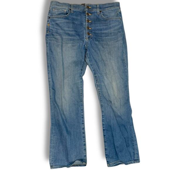 Veronica Beard Carly Kick Flare Jeans | High Rise Button Fly | Astra Wash - Picture 2 of 9